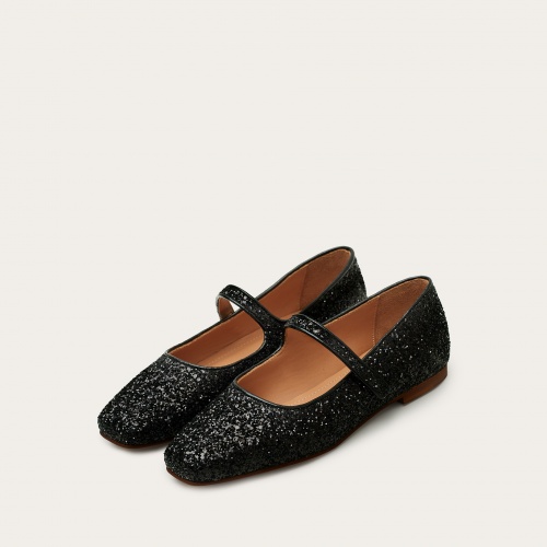 Pass Ballerina, black glitter